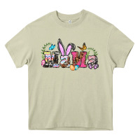 Mossy easter bunny mama Heavy Core Tee - BarkalooDesign
