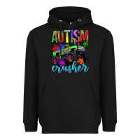 Black Autism Awareness crusher Heavyweight Hoodie - NancyCooperArtShop