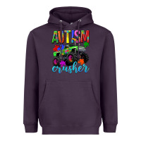 Plum Autism Awareness crusher Heavyweight Hoodie - NancyCooperArtShop