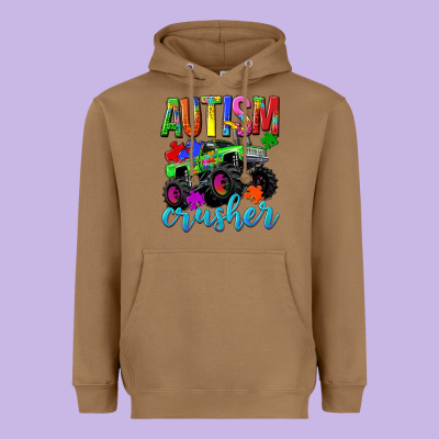 Autism Awareness Crusher Heavyweight Hoodie Designed By Nancycooperartshop