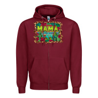 Burgundy mama cita serape background Zipper Hoodie - BarkalooDesign