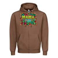 Chestnut mama cita serape background Zipper Hoodie - BarkalooDesign