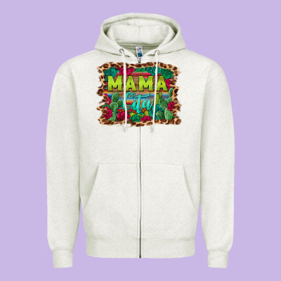 Mama Cita Serape Background Zipper Hoodie Designed By Barkaloodesign