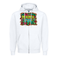 White mama cita serape background Zipper Hoodie - BarkalooDesign