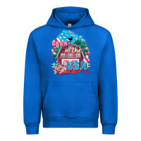 Cobalt Barn in the USA Urban Hoodie - FaDigitalArtStudio