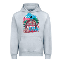 Heather Grey Barn in the USA Urban Hoodie - FaDigitalArtStudio
