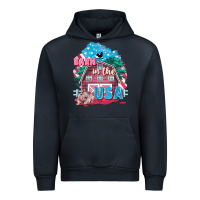 Navy Barn in the USA Urban Hoodie - FaDigitalArtStudio