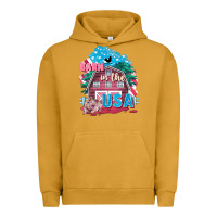 Pigment Peanut Butter Barn in the USA Urban Hoodie - FaDigitalArtStudio