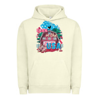 Pigment Pistachio Barn in the USA Urban Hoodie - FaDigitalArtStudio
