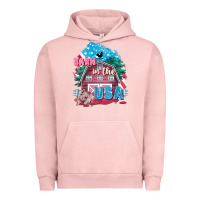 Pigment Salmon Barn in the USA Urban Hoodie - FaDigitalArtStudio