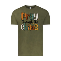 Vintage Olive pray throthe chaos Vintage Tee - MaliasSmallBusiness