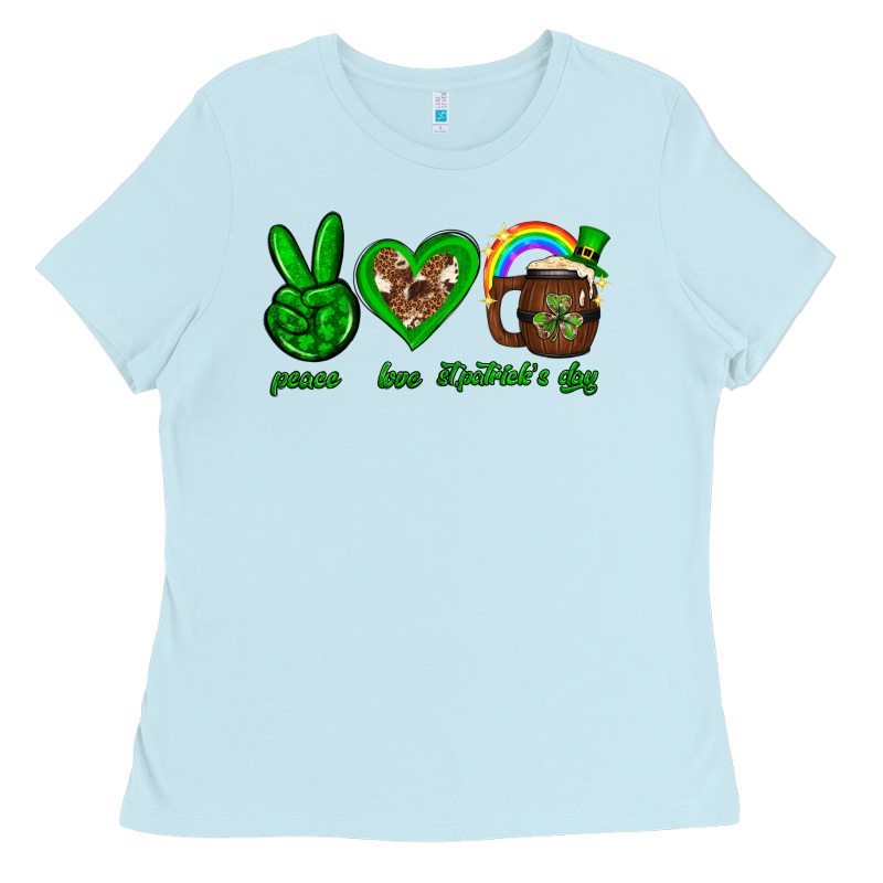 Peace Love Luck St. Patrick's Day Ladies Tee by Neo Western | Teevron
