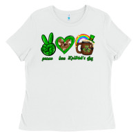 White Peace love luck St. Patrick's Day Ladies Tee - Neo Western