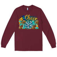 Burgundy cheer mom Long Sleeve Tee - NancyCooperArtShop