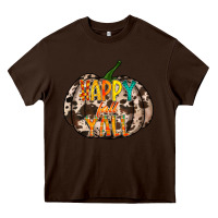 Chocolate Brown happy fall yall Heavy Core Tee - RacoonDesign