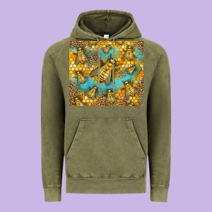 Bumble Bees Vintage Hoodie Designed By Lillyallendesigns