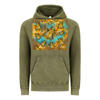 Vintage Olive Bumble Bees Vintage Hoodie - LillyAllenDesigns