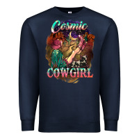 Navy Cosmic Cowgirl Premium Sweatshirt - HowdyJamesFarm