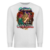 Oatmeal Heather Cosmic Cowgirl Premium Sweatshirt - HowdyJamesFarm