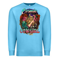 Ocean Blue Cosmic Cowgirl Premium Sweatshirt - HowdyJamesFarm