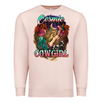 Pale Pink Cosmic Cowgirl Premium Sweatshirt - HowdyJamesFarm