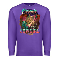 Purple Cosmic Cowgirl Premium Sweatshirt - HowdyJamesFarm