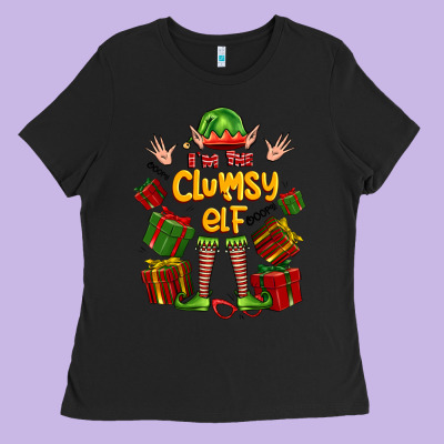 Im The Clumsy Elf Ladies Tee Designed By Fadigitalartstudio