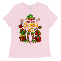 Bubblegum Pink im the clumsy elf Ladies Tee - FaDigitalArtStudio