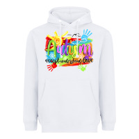 White Autism accept understand love Heavyweight Hoodie - NancyCooperArtShop