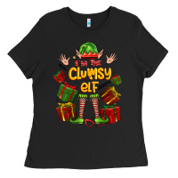 Black im the clumsy elf Ladies Tee - FaDigitalArtStudio