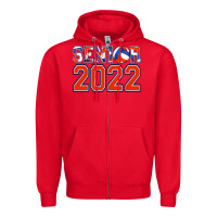 Red senior volleyball custom Zipper Hoodie - Jasminsmagicworld