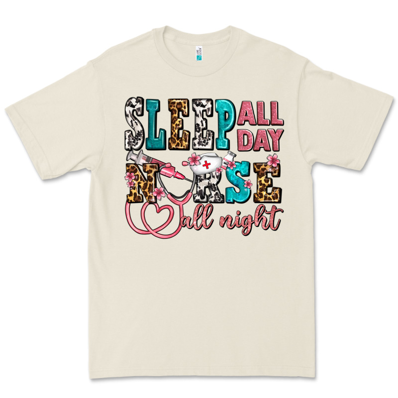 Sleep All Day Nurse All Night Premium Tee by AdoDesignShop | Teevron