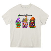 Cream happy halloween gnomes black Heavy Core Tee - RacoonDesign