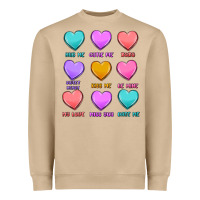 Mushroom valentine's day candy hearts Heavyweight Sweatshirt - MaliasSmallBusiness