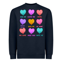 Valentine's Day Candy Hearts Heavyweight Sweatshirt | Teevron