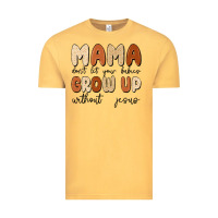 Vintage Mustard mama dont let your babies grow up without jesus Vintage Tee - MaliasSmallBusiness