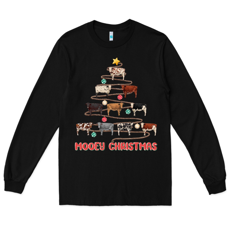 Mooey Christmas Long Sleeve Tee by MaliasSmallBusiness | Teevron