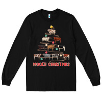 Black mooey christmas Long Sleeve Tee - MaliasSmallBusiness