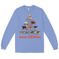 Colony Blue mooey christmas Long Sleeve Tee - MaliasSmallBusiness