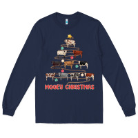 Navy mooey christmas Long Sleeve Tee - MaliasSmallBusiness