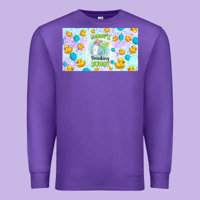 Daddy's Drinking Buddy Premium Sweatshirt Designed By Tumblerdesignbyshophia
