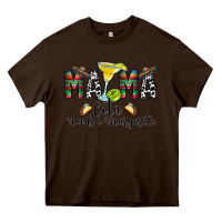 Chocolate Brown Mama Cita Needs a Margarita Heavy Core Tee - CowhideDigitalArt