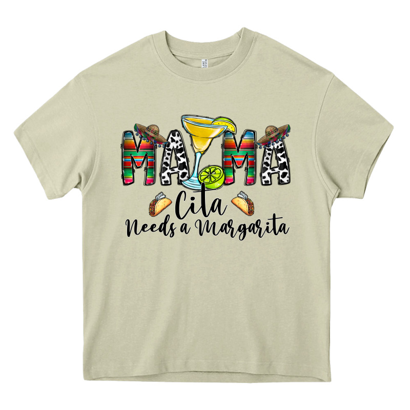 Mama Cita Needs A Margarita Heavy Core Tee by CowhideDigitalArt | Teevron