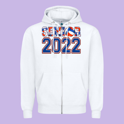 Senior Volleyball Custom Zipper Hoodie Designed By Jasminsmagicworld