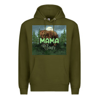 Army Green Mama bear tumbler Premium Hoodie - HowdyJamesFarm
