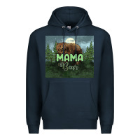 Navy Mama bear tumbler Premium Hoodie - HowdyJamesFarm