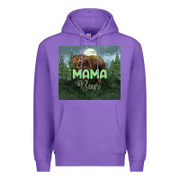 Purple Mama bear tumbler Premium Hoodie - HowdyJamesFarm