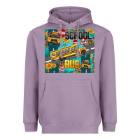 Lavender school bus Heavyweight Hoodie - texasbilliewilder