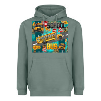 Sage school bus Heavyweight Hoodie - texasbilliewilder