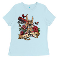Baby Blue hair hustler 3 Ladies Tee - SublimationCraftShop
